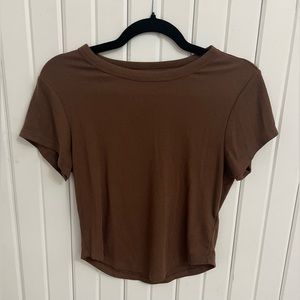 Old Navy Brown Crop Top (Medium) Womens